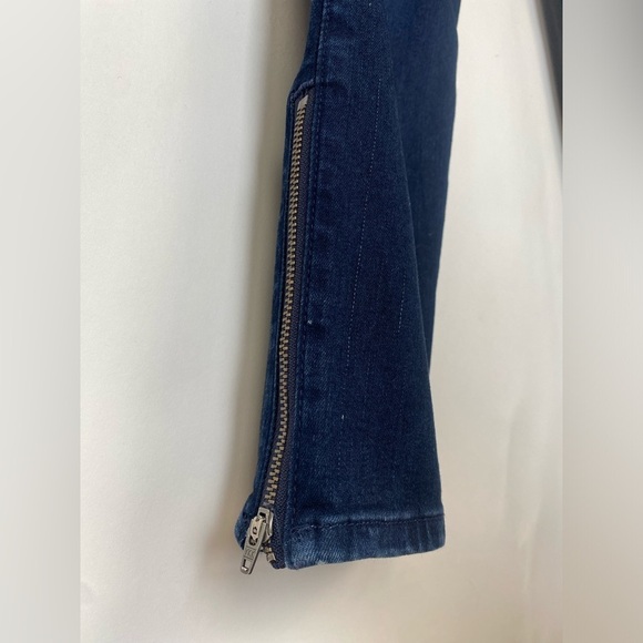 Universal Standard Sz 10 Women’s Zipper Hem Seine Skinny Jeans Dark Indigo - Picture 8 of 15